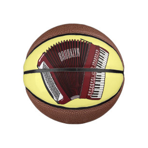 Mini Balón De Baloncesto Ilustracion personalizado de acordeón