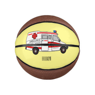 Mini Balón De Baloncesto Ilustracion personalizado de ambulancia