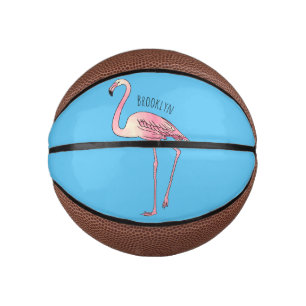 Mini Balón De Baloncesto Ilustracion personalizado de aves de Flamingo