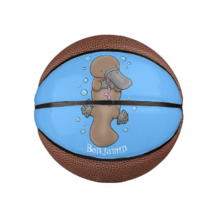 Mini Balón De Baloncesto Ilustracion personalizado de bebé de plaquypus fel