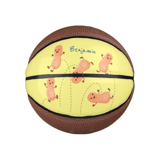 Mini Balón De Baloncesto Ilustracion personalizado de cacahuetes de puenteo (Anverso)