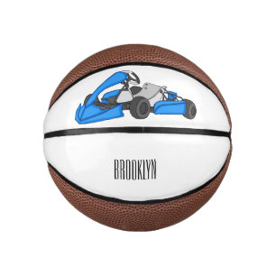 Mini Balón De Baloncesto Ilustracion personalizado de carreras de Kart