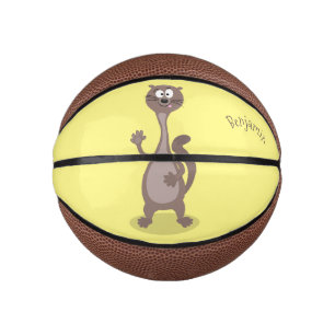 Mini Balón De Baloncesto Ilustracion personalizado de comadreja divertida