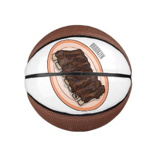 Mini Balón De Baloncesto Ilustracion personalizado de costillas cortas