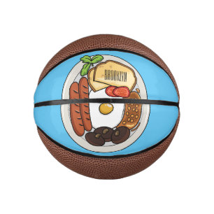 Mini Balón De Baloncesto Ilustracion personalizado de desayuno inglés