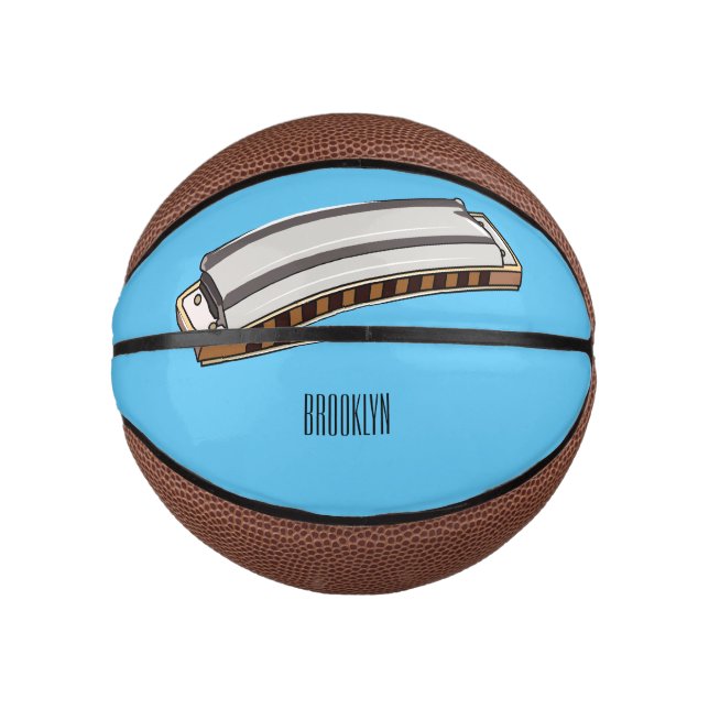 Mini Balón De Baloncesto Ilustracion personalizado de Harmonica (Anverso)