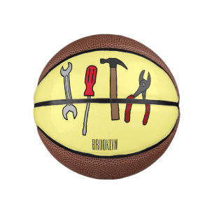 Mini Balón De Baloncesto Ilustracion personalizado de herramientas de carpi