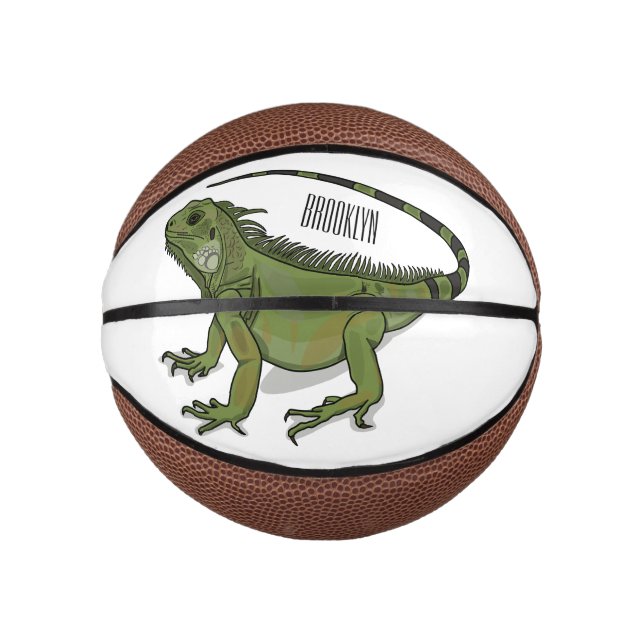 Mini Balón De Baloncesto Ilustracion personalizado de Iguana (Anverso)