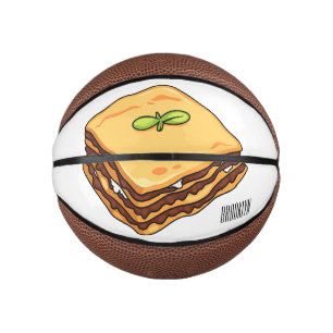 Mini Balón De Baloncesto Ilustracion personalizado de Lasagna