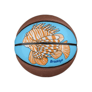 Mini Balón De Baloncesto Ilustracion personalizado de leonfish feliz