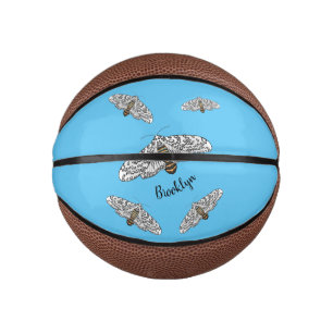 Mini Balón De Baloncesto Ilustracion personalizado de mariposa leopardo gig