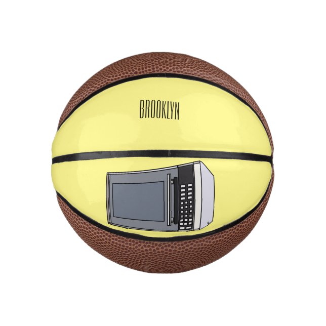Mini Balón De Baloncesto Ilustracion personalizado de microondas (Anverso)