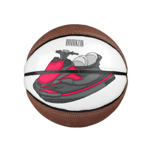 Mini Balón De Baloncesto Ilustracion personalizado de moto acuática
