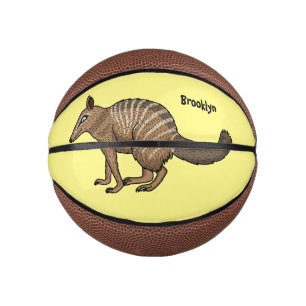 Mini Balón De Baloncesto Ilustracion personalizado de número feliz lindo