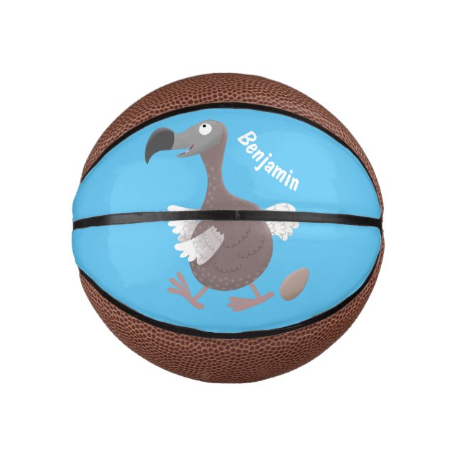 Mini Balón De Baloncesto Ilustracion personalizado de pájaro dodo gracioso (Anverso)