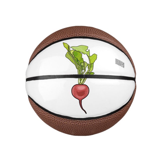 Mini Balón De Baloncesto Ilustracion personalizado de Radish (Anverso)