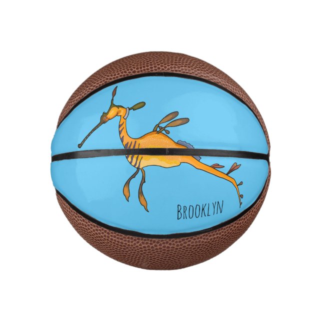 Mini Balón De Baloncesto Ilustracion personalizado de Seadragon Weedy (Anverso)