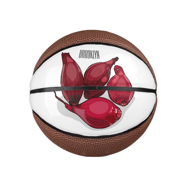 Mini Balón De Baloncesto Ilustracion personalizado de Shallot (Anverso)