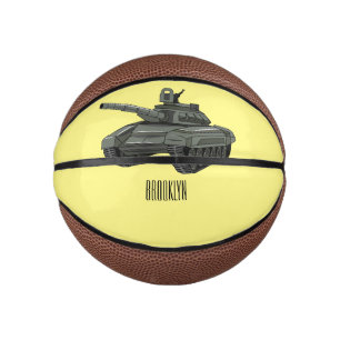 Mini Balón De Baloncesto Ilustracion personalizado de tanques