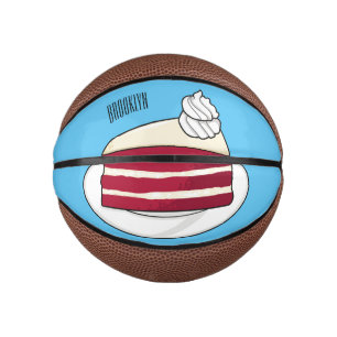 Mini Balón De Baloncesto Ilustracion personalizado de tarta de terciopelo r