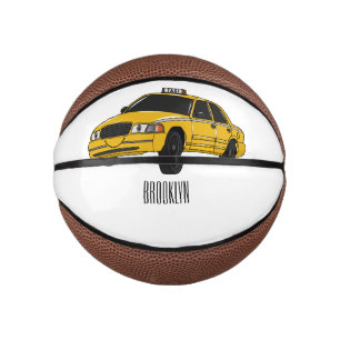 Mini Balón De Baloncesto Ilustracion personalizado de taxi