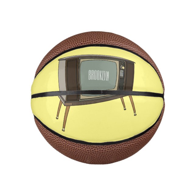 Mini Balón De Baloncesto Ilustracion personalizado de televisión (Anverso)