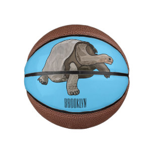 Mini Balón De Baloncesto Ilustracion personalizado de tortugas de Galápagos
