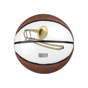 Mini Balón De Baloncesto Ilustracion personalizado de Trombone