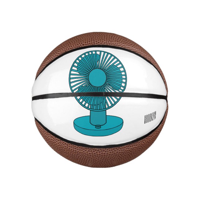 Mini Balón De Baloncesto Ilustracion personalizado de ventilador (Anverso)
