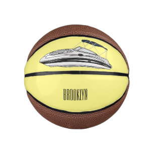 Mini Balón De Baloncesto Ilustracion personalizado en motocicleta