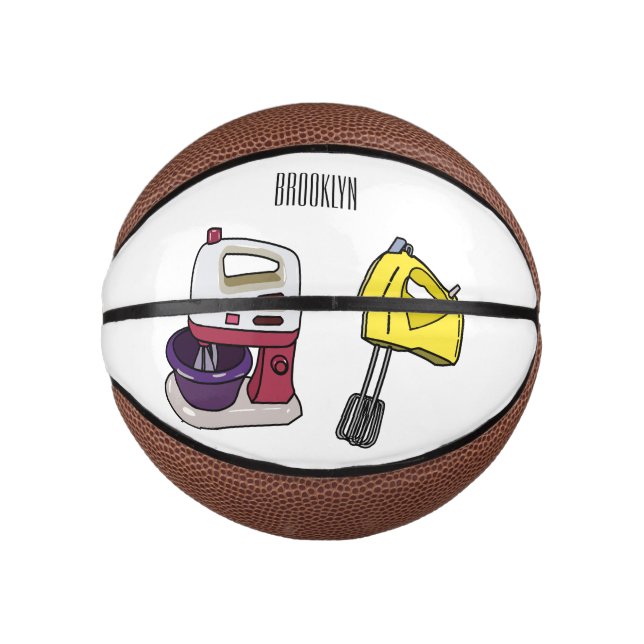 Mini Balón De Baloncesto Ilustracion personalizado mezclador (Anverso)