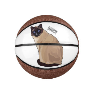 Mini Balón De Baloncesto Ilustracion personalizado siamés