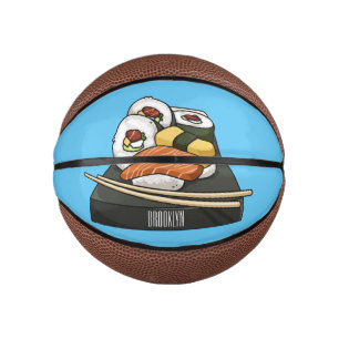 Mini Balón De Baloncesto Ilustracion personalizado Sushi