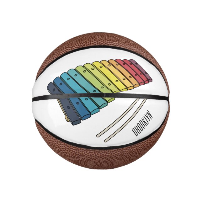 Mini Balón De Baloncesto Ilustracion personalizado xilófono (Anverso)