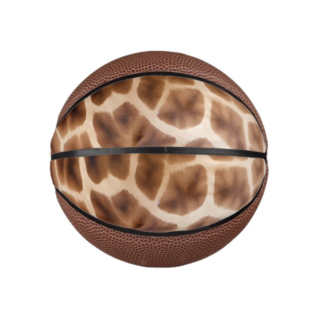 Mini Balón De Baloncesto Impresión de la jirafa de Safari (Anverso)