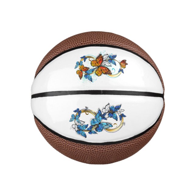 Mini Balón De Baloncesto Infinidad de Mariposas Monarca (Anverso)