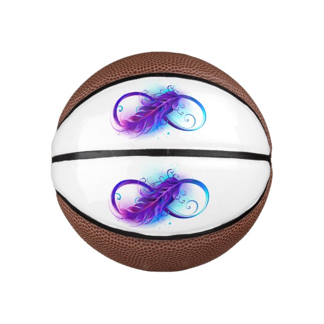 Mini Balón De Baloncesto Infinity with Purple Feather (Anverso)