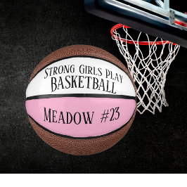 Mini Balón De Baloncesto Jugadora Chicas fuertes juegan baloncesto