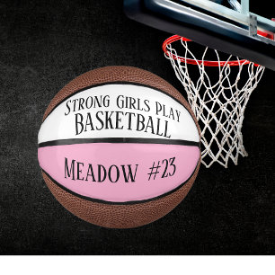 Mini Balón De Baloncesto Jugadora Chicas fuertes juegan baloncesto