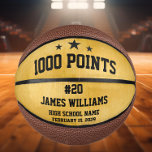 Mini Balón De Baloncesto Jugadores de 1000 puntos personalizados<br><div class="desc">El Baloncesto Personalizado de 1000 Points es un regalo único y especial para cualquier aficionado al baloncesto. Con la opción de personalizar de la bola con el nombre del receptor, iniciales o número de camiseta, hace un regalo reflexivo y personalizado. El logotipo "1000 Points" en la bola es un guiño...</div>