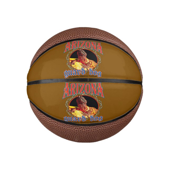 Mini Balón De Baloncesto Lagarto perro guardián de Arizona (Anverso)