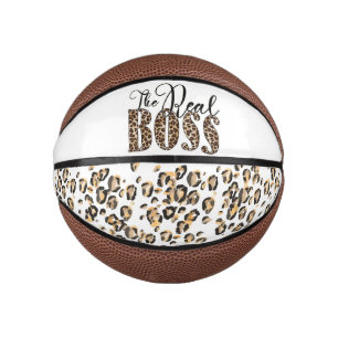 Mini Balón De Baloncesto Leopard imprime el verdadero jefe