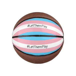 Mini Balón De Baloncesto #LetThemPlay atletas transgénero transgénero bande