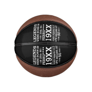 Mini Balón De Baloncesto Leyendas personalizados nacieron en la edad de mes