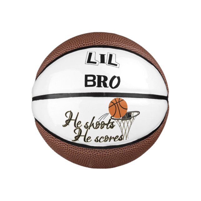 Mini Balón De Baloncesto Lil Bro - Personalizado Mini Baloncesto (Anverso)