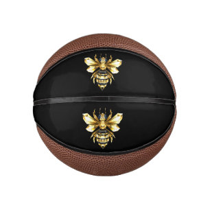 Mini Balón De Baloncesto Logotipo de Relieve metalizado dorado falso poligo