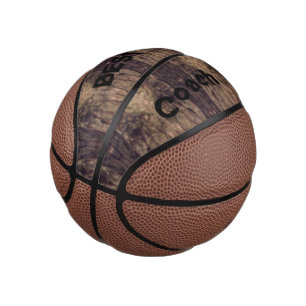 Mini Balón De Baloncesto Madera oscura