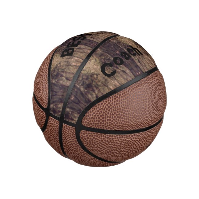 Mini Balón De Baloncesto Madera oscura  (Angular)