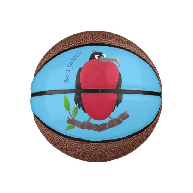 Mini Balón De Baloncesto Magnífico personalizado de pájaro fragata (Anverso)
