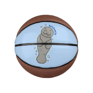 Mini Balón De Baloncesto Manatí de bebé con ilustracion de burbujas